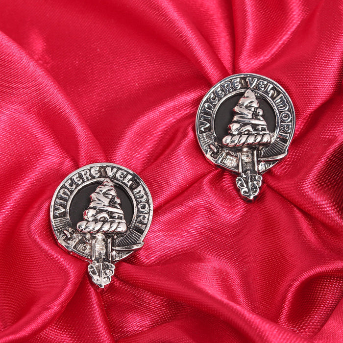 MacNeil Clan Badge, Kilt Pin, Lapel Pin, Cufflinks, Keyring/Key Fob & Gift Set — Fine Pewter by Art Pewter — Made in Scotland (Shiny Finish) - Heritage Of Scotland - Cufflinks