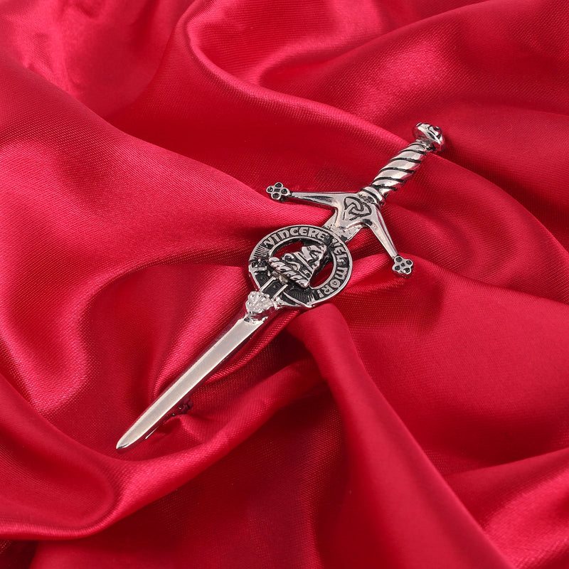 MacNeil Clan Badge, Kilt Pin, Lapel Pin, Cufflinks, Keyring/Key Fob & Gift Set — Fine Pewter by Art Pewter — Made in Scotland (Shiny Finish) - Heritage Of Scotland - Kilt Pin
