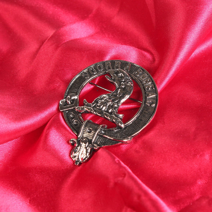 MacNicol Clan Badge, Kilt Pin, Lapel Pin, Cufflinks, Keyring/Key Fob & Gift Set — Fine Pewter by Art Pewter — Made in Scotland (Shiny Finish) - Heritage Of Scotland - Badge