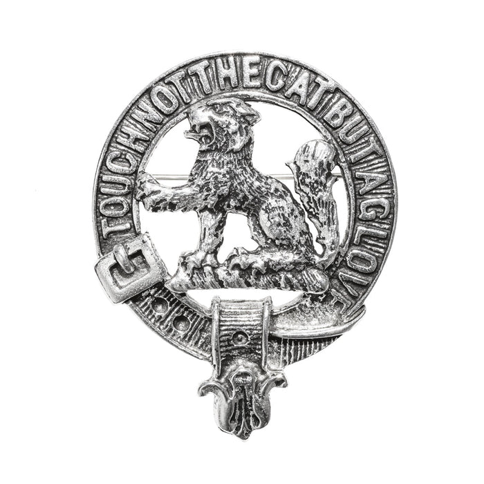 MacPherson Clan Badge, Kilt Pin, Lapel Pin, Cufflinks, Keyring/Key Fob & Gift Set — Fine Pewter by Art Pewter — Made in Scotland (Shiny Finish) - Heritage Of Scotland - Badge