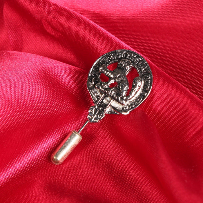 MacPherson Clan Badge, Kilt Pin, Lapel Pin, Cufflinks, Keyring/Key Fob & Gift Set — Fine Pewter by Art Pewter — Made in Scotland (Shiny Finish) - Heritage Of Scotland - Lapel Pin