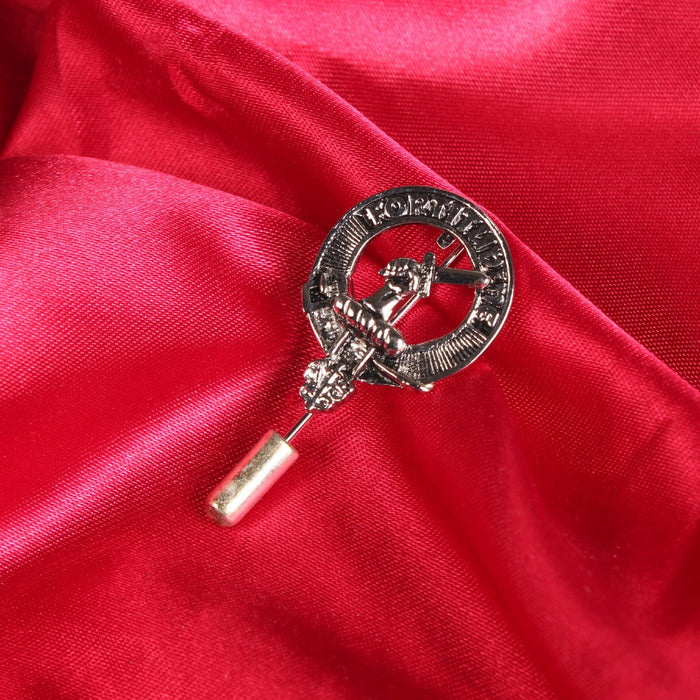 MacRae Clan Badge, Kilt Pin, Lapel Pin, Cufflinks, Keyring/Key Fob & Gift Set — Fine Pewter by Art Pewter — Made in Scotland (Shiny Finish) - Heritage Of Scotland - Lapel Pin