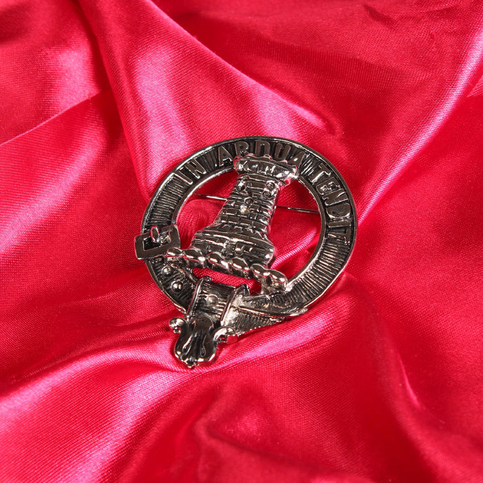 Malcolm / MacCallum Clan Badge, Kilt Pin, Lapel Pin, Cufflinks, Keyring/Key Fob & Gift Set — Fine Pewter by Art Pewter — Made in Scotland (Shiny Finish) - Heritage Of Scotland - Badge