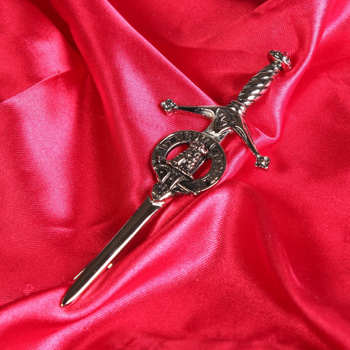 Malcolm / MacCallum Clan Badge, Kilt Pin, Lapel Pin, Cufflinks, Keyring/Key Fob & Gift Set — Fine Pewter by Art Pewter — Made in Scotland (Shiny Finish) - Heritage Of Scotland - Kilt Pin