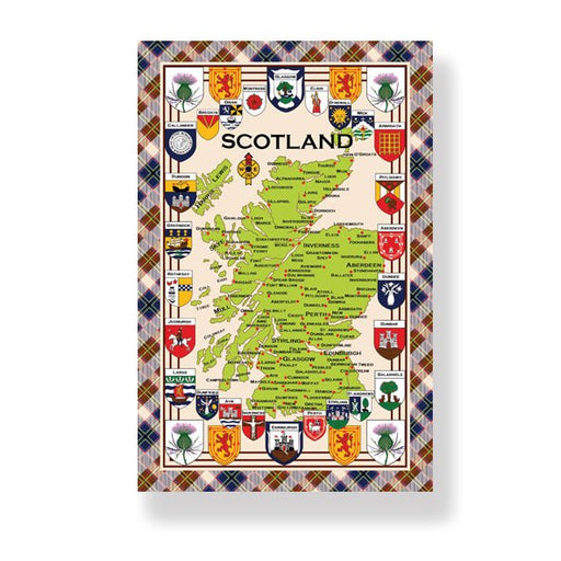 Map Of Scotland Tea Towel 2127519 - Heritage Of Scotland - NA