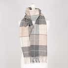 Marchbrae 100% Lambswool Scarf – Traditional Tartan & Check Designs - Made in Scotland - Caroline Block Check Two - Heritage Of Scotland -