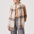 Marchbrae 100% Lambswool Scarf – Traditional Tartan & Check Designs - Made in Scotland - Cocoran Check - Heritage Of Scotland -