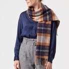 Marchbrae 100% Lambswool Scarf – Traditional Tartan & Check Designs - Made in Scotland - Cocoran Check One - Heritage Of Scotland -