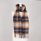 Marchbrae 100% Lambswool Scarf – Traditional Tartan & Check Designs - Made in Scotland - Cocoran Check One - Heritage Of Scotland -