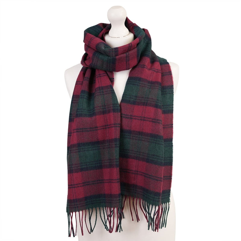 Marchbrae 100% Lambswool Scarf – Traditional Tartan & Check Designs - Made in Scotland - Heritage Of Scotland - Lindsay