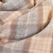 Marchbrae 100% Lambswool Scarf – Traditional Tartan & Check Designs - Made in Scotland - Heritage Of Scotland - Mackellar Natural