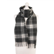 Marchbrae 100% Lambswool Scarf – Traditional Tartan & Check Designs - Made in Scotland - Heritage Of Scotland - Thomson Charcoal