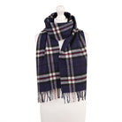 Marchbrae 100% Lambswool Scarf – Traditional Tartan & Check Designs - Made in Scotland - Heritage Of Scotland - Thomson Navy
