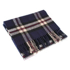 Marchbrae 100% Lambswool Scarf – Traditional Tartan & Check Designs - Made in Scotland - Heritage Of Scotland - Thomson Navy