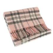 Marchbrae 100% Lambswool Scarf – Traditional Tartan & Check Designs - Made in Scotland - Heritage Of Scotland - Thomson Pink