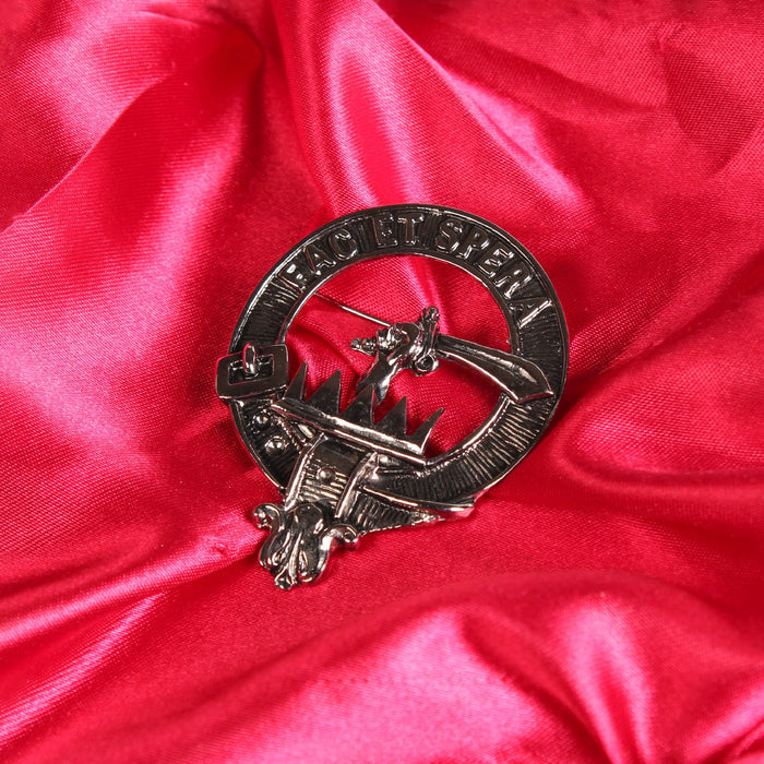 Matheson Clan Badge, Kilt Pin, Lapel Pin, Cufflinks, Keyring/Key Fob & Gift Set — Fine Pewter by Art Pewter — Made in Scotland (Shiny Finish) - Heritage Of Scotland - Badge