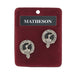 Matheson Clan Badge, Kilt Pin, Lapel Pin, Cufflinks, Keyring/Key Fob & Gift Set — Fine Pewter by Art Pewter — Made in Scotland (Shiny Finish) - Heritage Of Scotland - Cufflinks