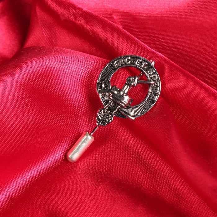 Matheson Clan Badge, Kilt Pin, Lapel Pin, Cufflinks, Keyring/Key Fob & Gift Set — Fine Pewter by Art Pewter — Made in Scotland (Shiny Finish) - Heritage Of Scotland - Lapel Pin