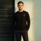 Men's Ballantrae Lion Jumper - Black - Heritage Of Scotland - S