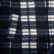 Men's Casual Tartan Sherpa Jacket Grey/White Check - Heritage Of Scotland - GREY/WHITE CHECK