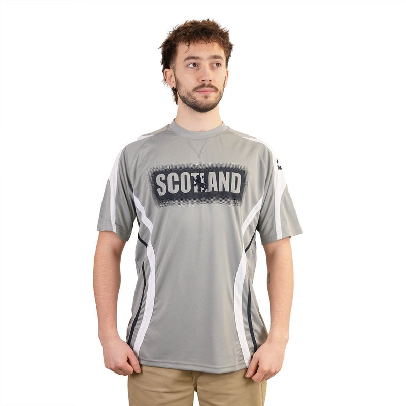 Mens Cool Scotland T-Shirt Grey/White - Heritage Of Scotland - GREY/WHITE
