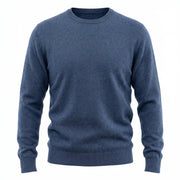 Men's Dunedin Cashmere 100% Cashmere Crew Neck - Denim - Heritage Of Scotland - DENIM