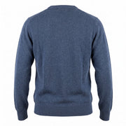 Men's Dunedin Cashmere 100% Cashmere Crew Neck - Denim - Heritage Of Scotland - DENIM