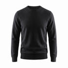 Men's Dunedin Cashmere 100% Cashmere Crew Neck Jumper - Black - Heritage Of Scotland - XS
