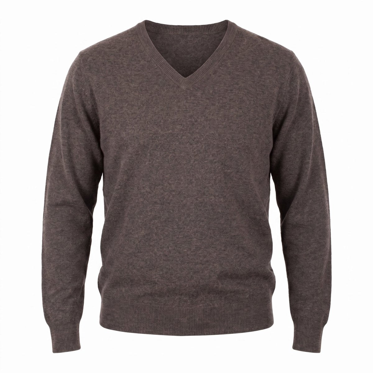 Men's Dunedin Cashmere 100% Cashmere V Neck Jumper- Ptarmigan - Heritage Of Scotland - XS