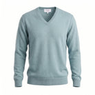 Men's Dunedin Cashmere 100% Cashmere V - Neck Jumper - Ultramarine - Heritage Of Scotland - S