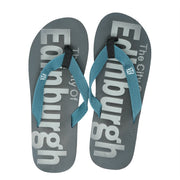 Mens Flip Flops Edinburgh - Heritage Of Scotland - GREY/TURQUOISE / 39 - 40