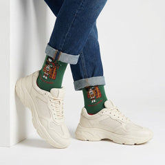 Men’s Luxury Bamboo Socks – Soft, Breathable & Stylish Everyday Comfort - Heritage Of Scotland - Blue Bagpipes - Green Kilt