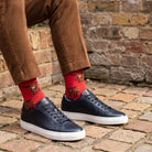 Men’s Luxury Bamboo Socks – Soft, Breathable & Stylish Everyday Comfort - HIGHLAND COW 3 RED - Heritage Of Scotland -