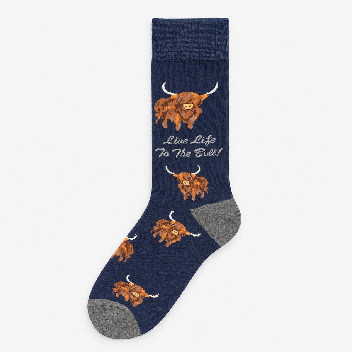 Men’s Luxury Bamboo Socks – Soft, Breathable & Stylish Everyday Comfort - LIVE TO THE BULL NAVY - Heritage Of Scotland -