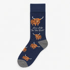 Men’s Luxury Bamboo Socks – Soft, Breathable & Stylish Everyday Comfort - LIVE TO THE BULL NAVY - Heritage Of Scotland -