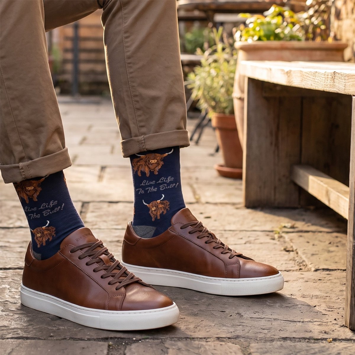 Men’s Luxury Bamboo Socks – Soft, Breathable & Stylish Everyday Comfort - LIVE TO THE BULL NAVY - Heritage Of Scotland -