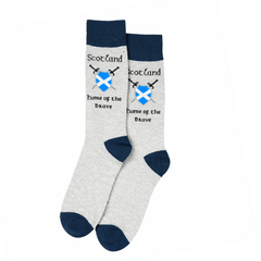 Men’s Luxury Bamboo Socks – Soft, Breathable & Stylish Everyday Comfort - SCOTLAND HOME OF BRAVE GREY - Heritage Of Scotland - 