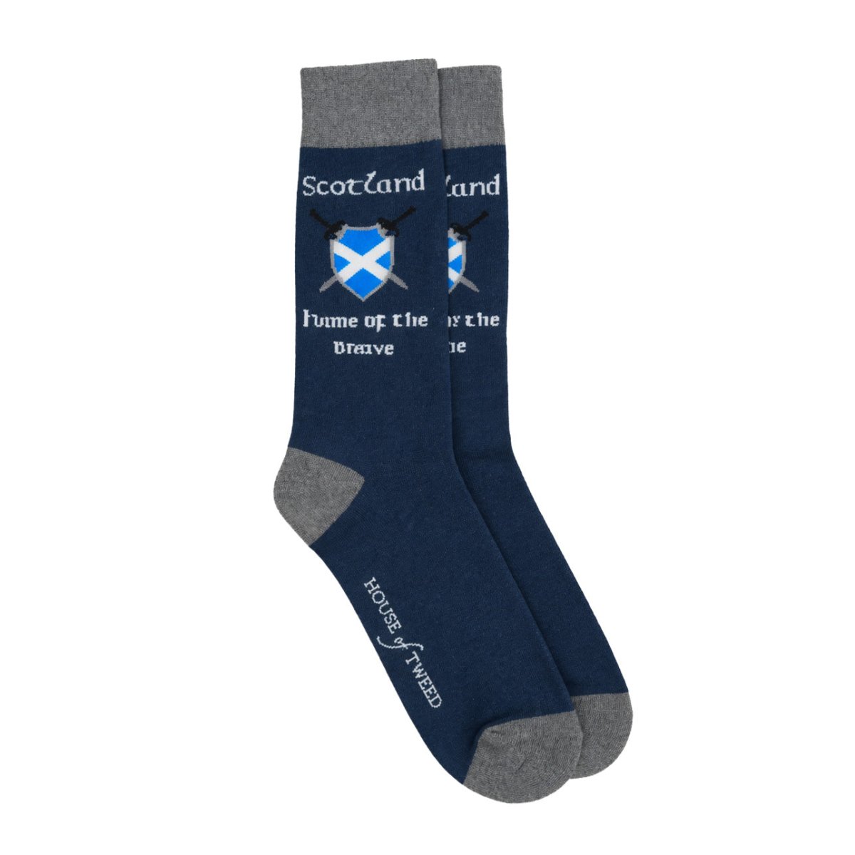 Men’s Luxury Bamboo Socks – Soft, Breathable & Stylish Everyday Comfort - SCOTLAND HOME OF BRAVE NAVY - Heritage Of Scotland - 