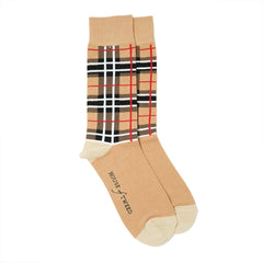 Men’s Luxury Bamboo Socks – Soft, Breathable & Stylish Everyday Comfort - TARTAN 1 CAMEL THOMSON - Heritage Of Scotland - 