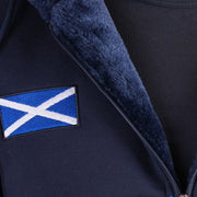Men’s Merrick Scotland Jacket Ebro – Navy/White Extra Thick Fleece Zip Jacket - Heritage Of Scotland - M