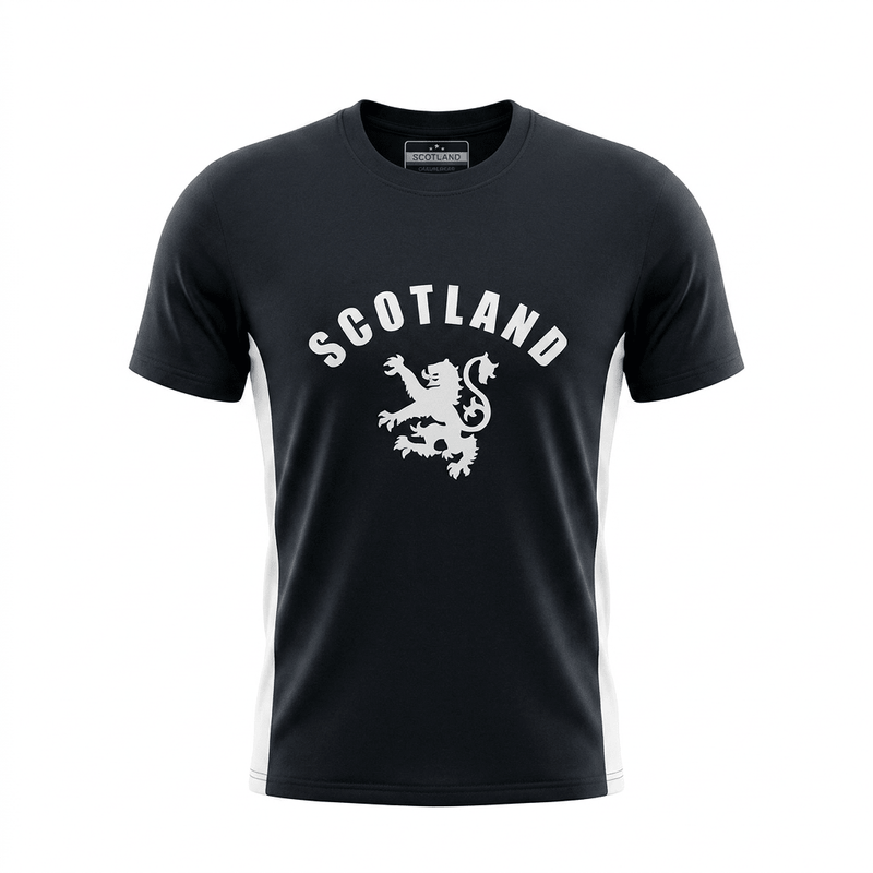 Men’s Navy Scotland Lion Rampant 100% Cotton T-Shirt - Heritage Of Scotland - NAVY / S