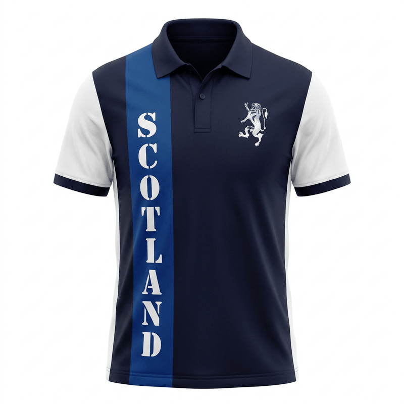 Men’s Navy Scotland Lion Rampant Polo Shirt - Heritage Of Scotland - S