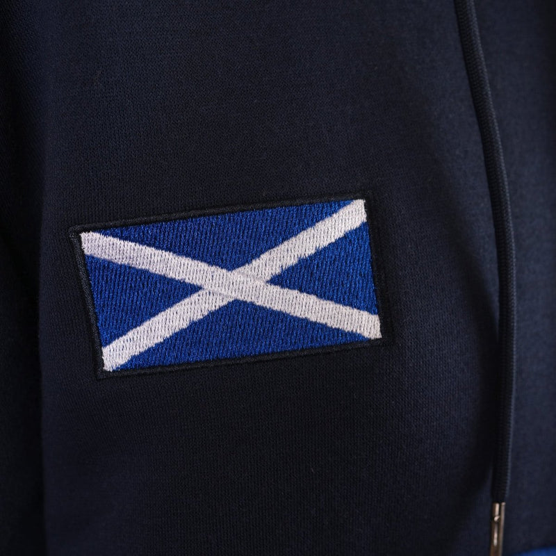 Men’s Navy Scotland Lion Rampant Zip Fleece Hoodie - Heritage Of Scotland - M