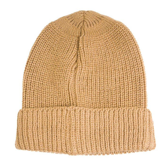 Men's Peregrine Porter Ribbed Beanie Hat Wool Made In England Wheat - Heritage Of Scotland - WHEAT