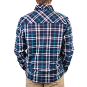 Men’s Plaid Velour Lined Check Shirt – Navy Check Warm Button - Up - Heritage Of Scotland - NAVY CHECK