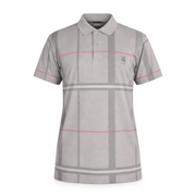 Mens Polo Premium Shirt Full Check Grey - Heritage Of Scotland - S