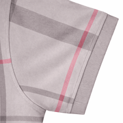 Mens Polo Premium Shirt Full Check Grey - Heritage Of Scotland - S