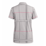 Mens Polo Premium Shirt Full Check Grey - Heritage Of Scotland - S