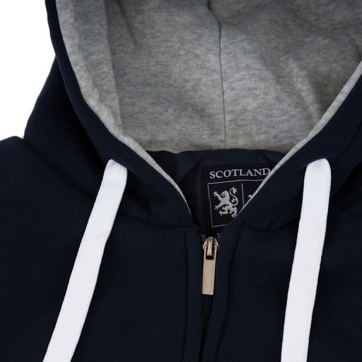 Mens Scotland Emb Hooded Top - Heritage Of Scotland - NAVY/GREY