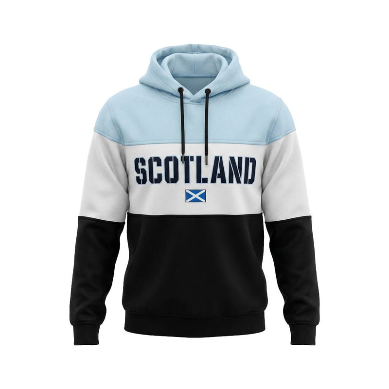 Men’s Scotland Panel Hill Hooded Top – Scotland Hoodie with Flag Detail - Heritage Of Scotland - XS